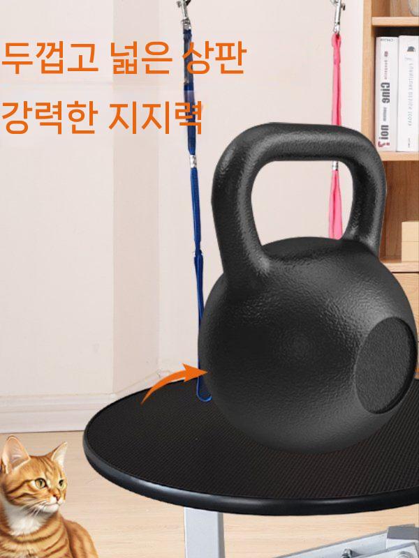 강아지이발대 선반 리프트 전동 회전테이블 애견 반려견 블랙 공압 리프팅 60cm - 상세 이미지 4