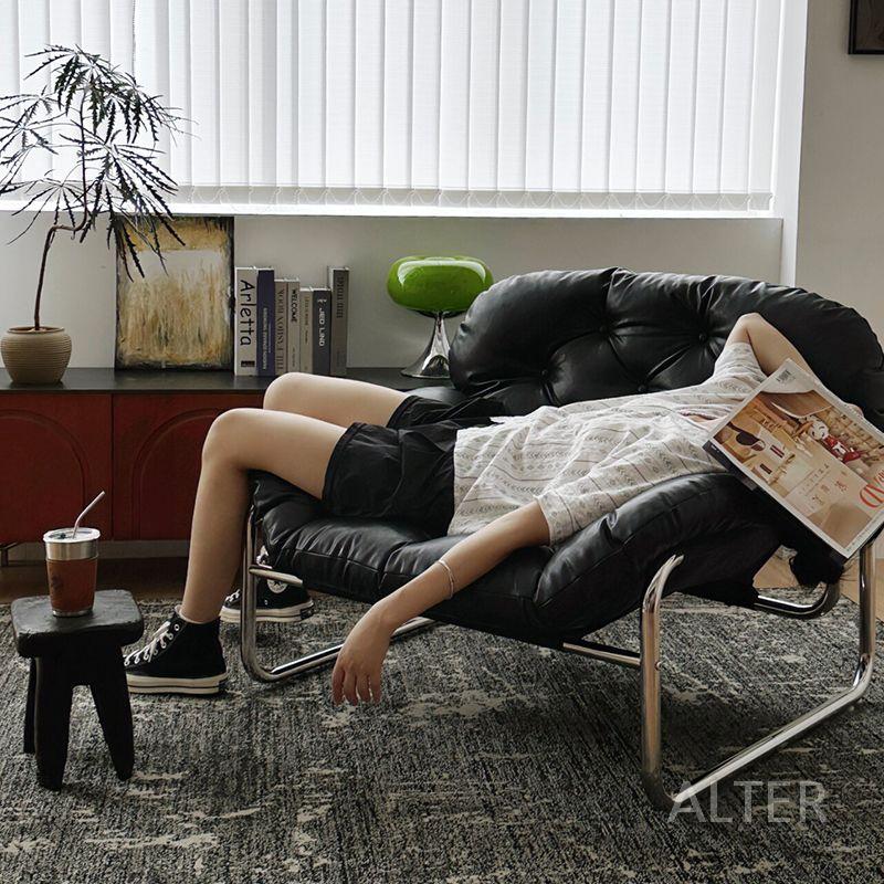 편한 1인윙체어 북유럽 일인 침실 라운지 일인쇼파 의자 안락 싱글 카페 - 상세 이미지 2