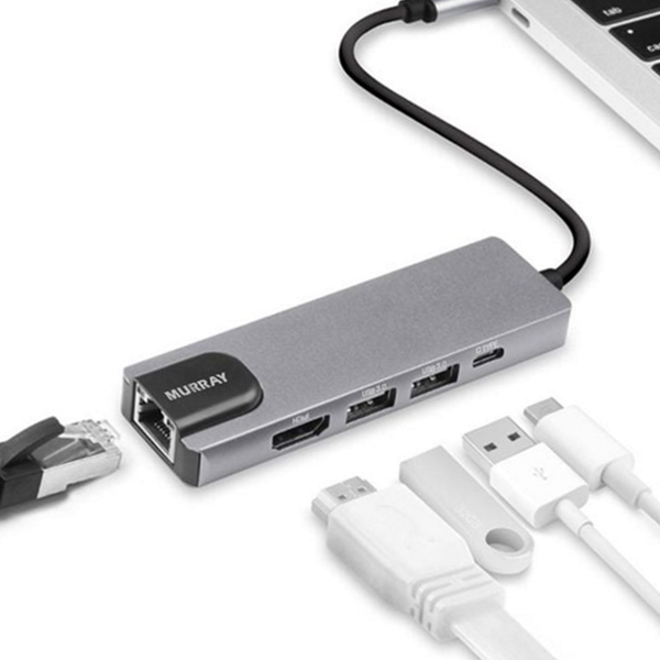 알루미늄 c 타입 멀티 허브 노트북 c 타입 멀티포트 타입랜