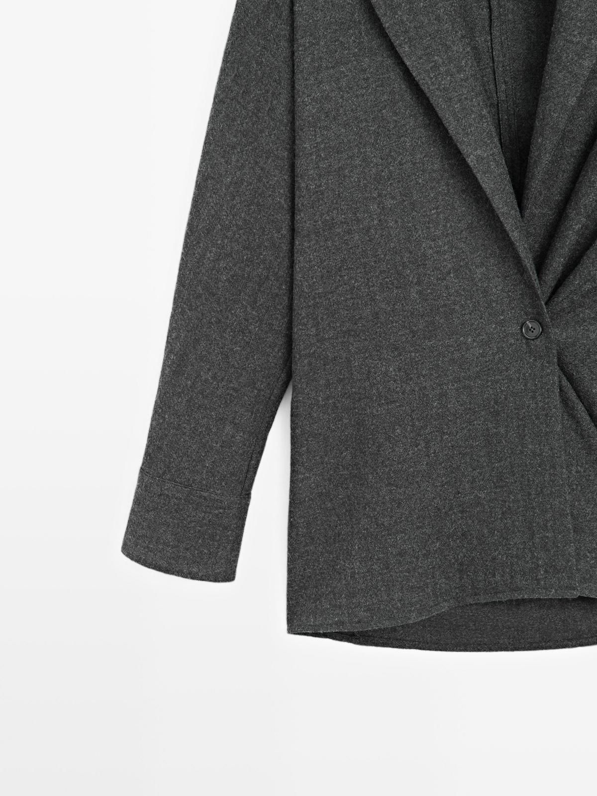 마시모두띠 텍스처 울 오버셔츠 6054/903 DARK GREY - 상세 이미지 4
