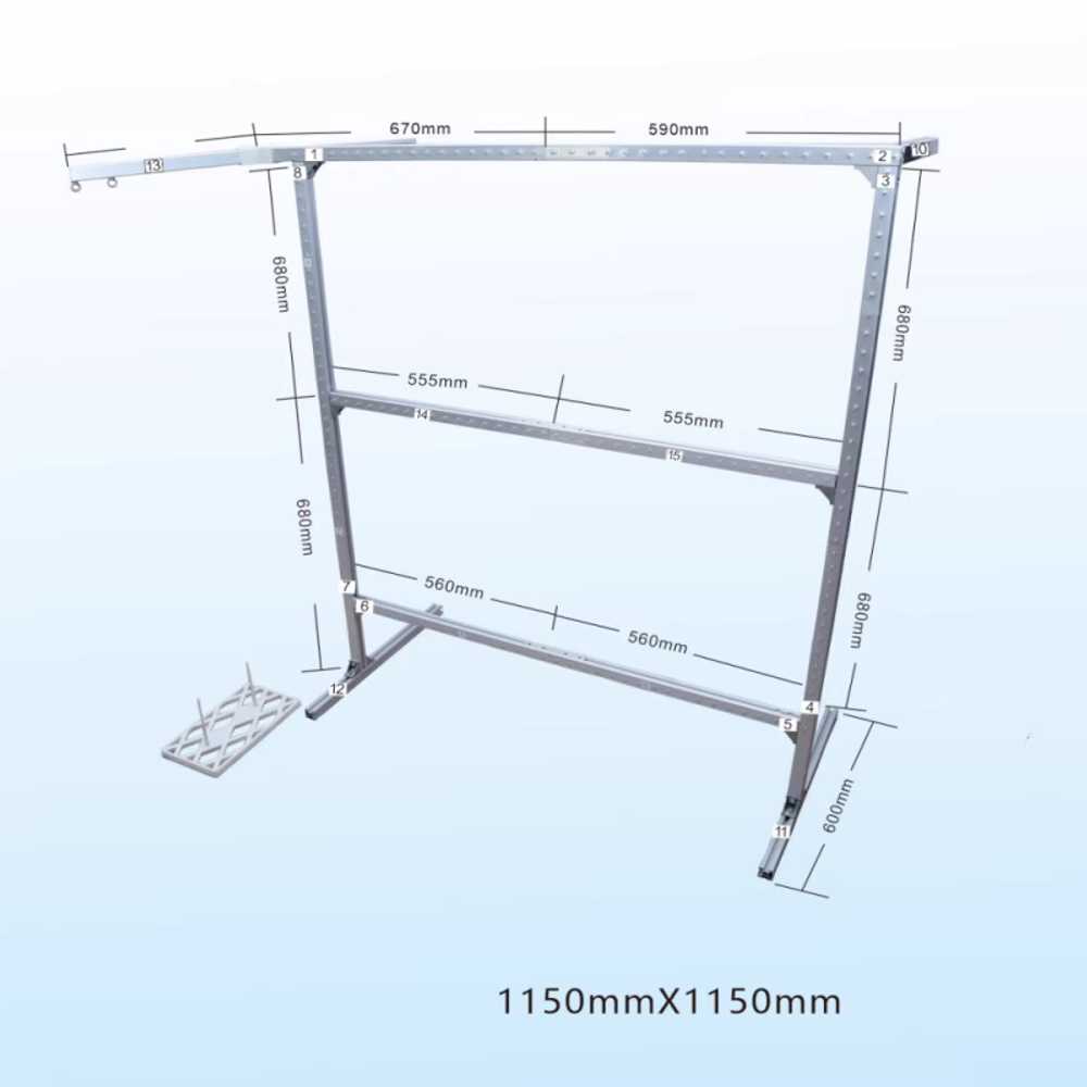 터프팅 프레임 직조짜기 거치대 실 소잉 공방 클래스 50x50cm - 상세 이미지 4