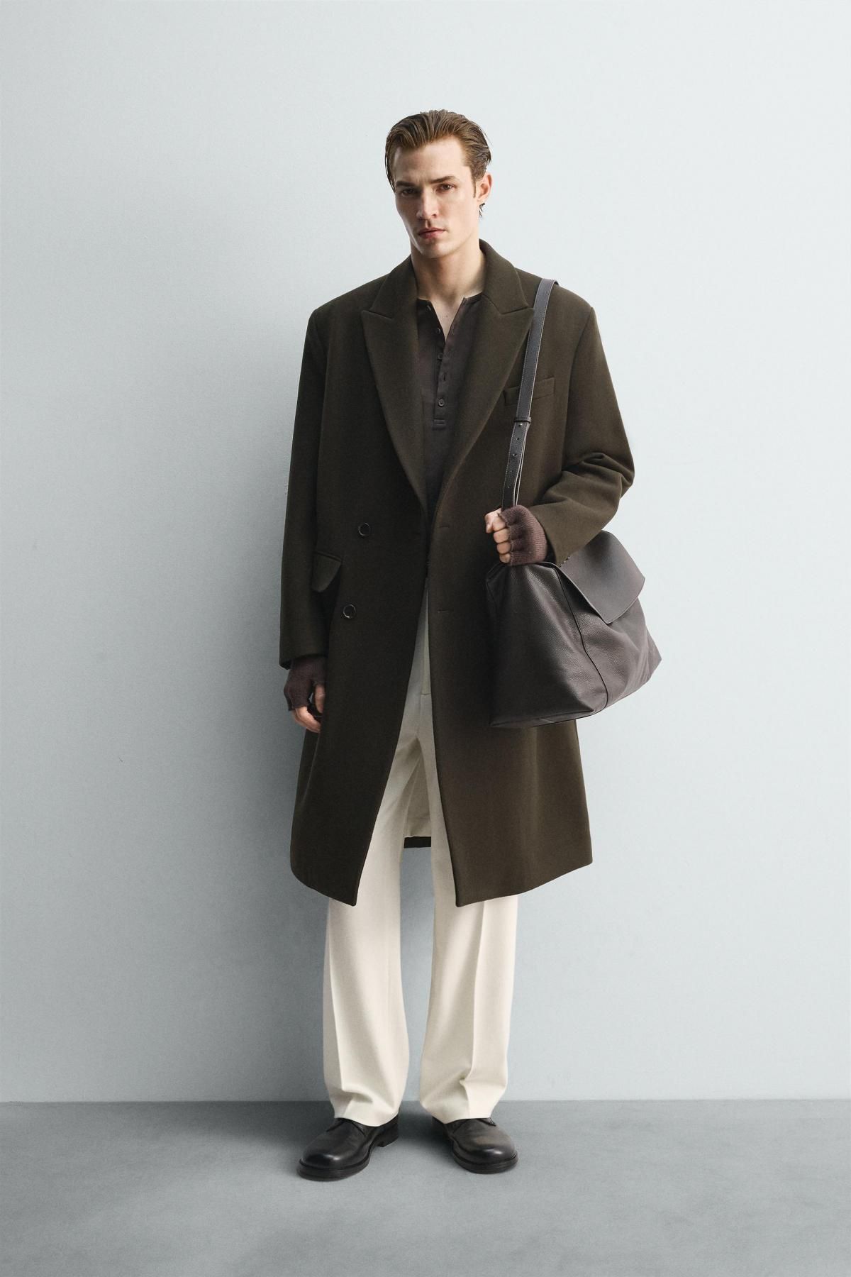 자라 프리미엄 울캐시미어 더블 코트 1564/403 KHAKI - 상세 이미지 2
