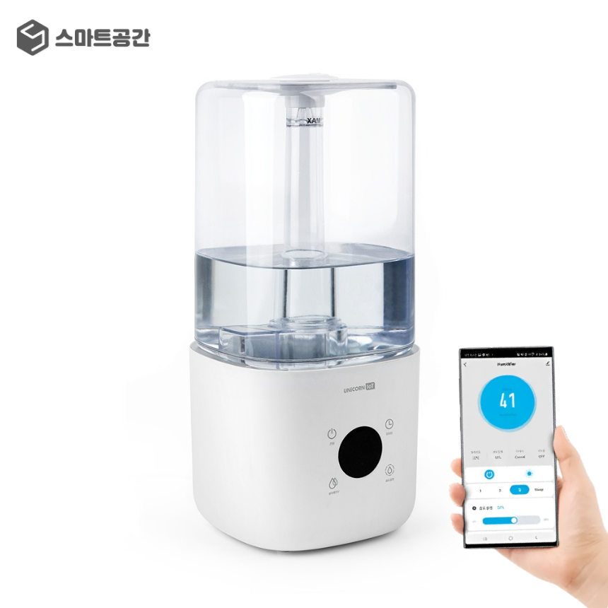 스마트공간 IoT 대용량 UV가습기 - 6L 자외선 UVA UVC 살균 리모컨지원 유니콘 제품 이미지