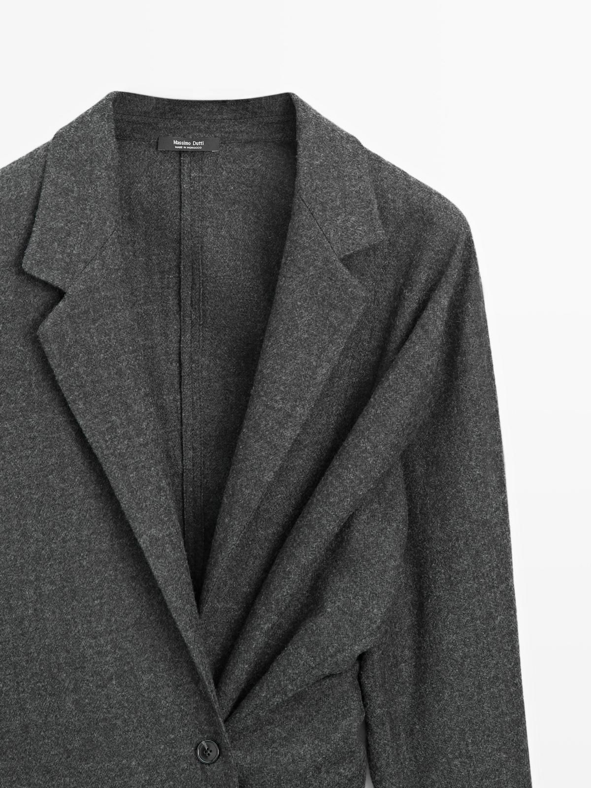 마시모두띠 텍스처 울 오버셔츠 6054/903 DARK GREY - 상세 이미지 3