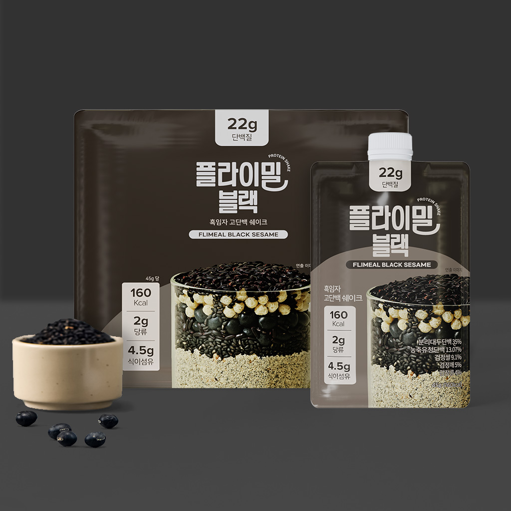 플라이밀 단백질 쉐이크 파우치 블랙, 45g, 7개 제품 이미지