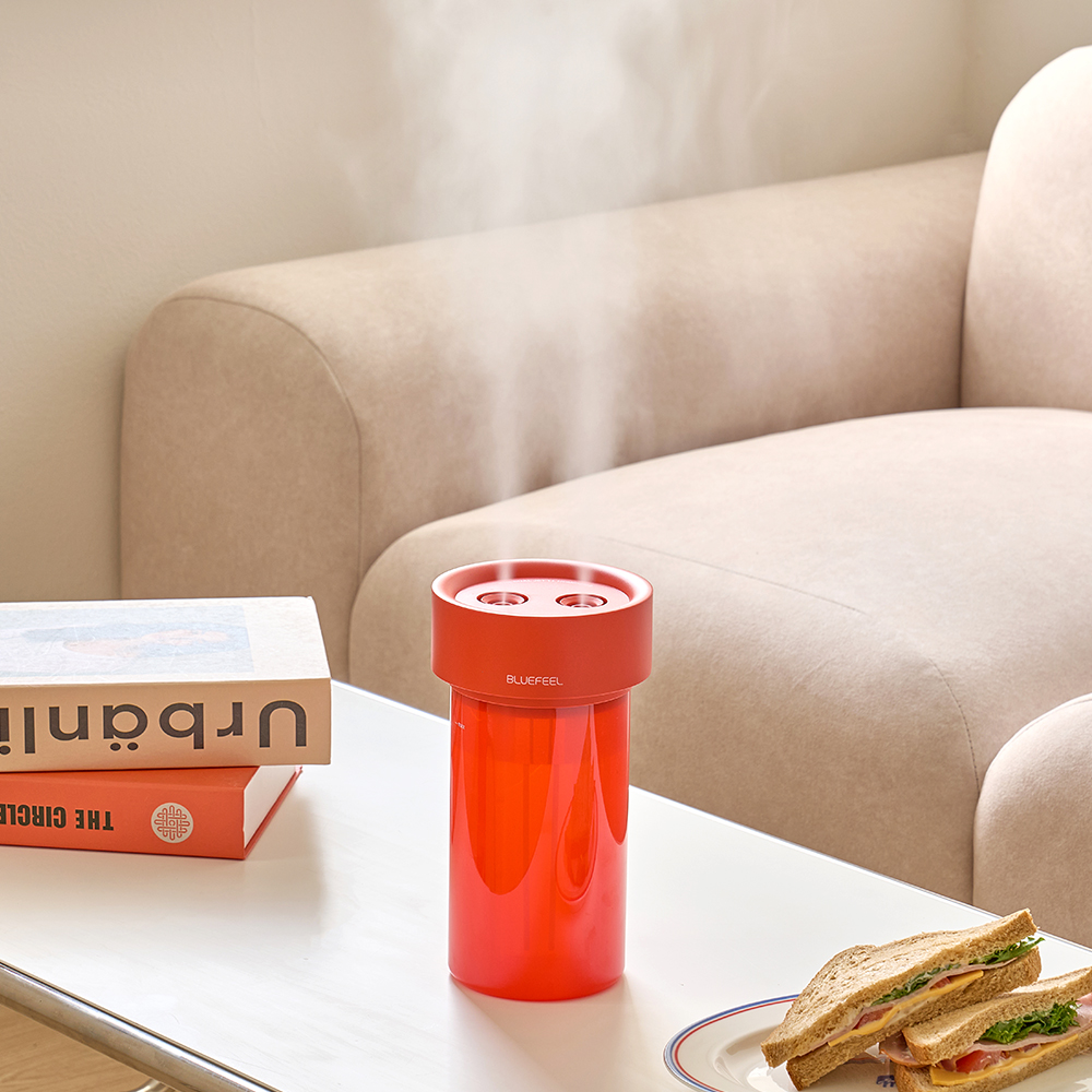 블루필 듀얼젯 미니 가습기 1L 대용량 사무실 탁상용 캠핑 휴대용 가습기