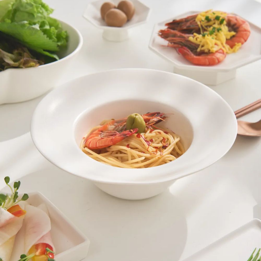 우기세라믹 관모 파스타볼 도자기식기 도기그릇 볼그릇 샐러드그릇 시리얼볼 - 상품 이미지