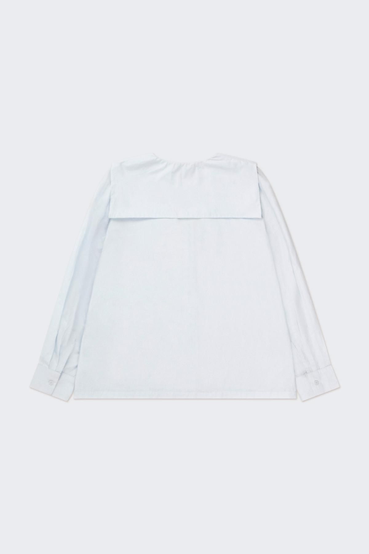 타이니코튼 모던 화이트 브이넥 리본 블라우스 AW24-624J24 ONE COLOR - 상세 이미지 2