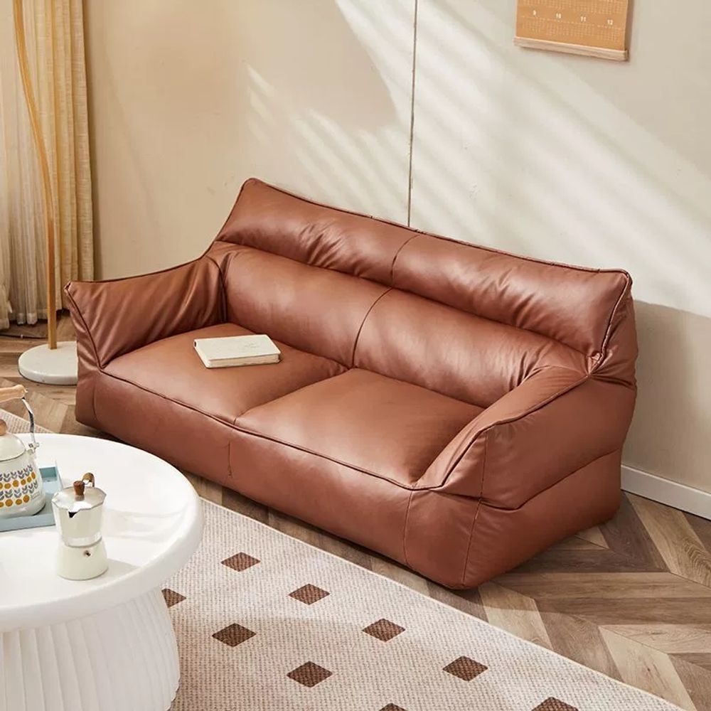 좌식 소파 가죽 쇼파 침대형 패브릭 낮은 좌식소파 - 상세 이미지 4