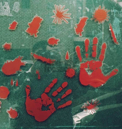 [트렌디프레소협력사]데이슬롯 블러디 스티커 손자국 장식 파티 귀여운