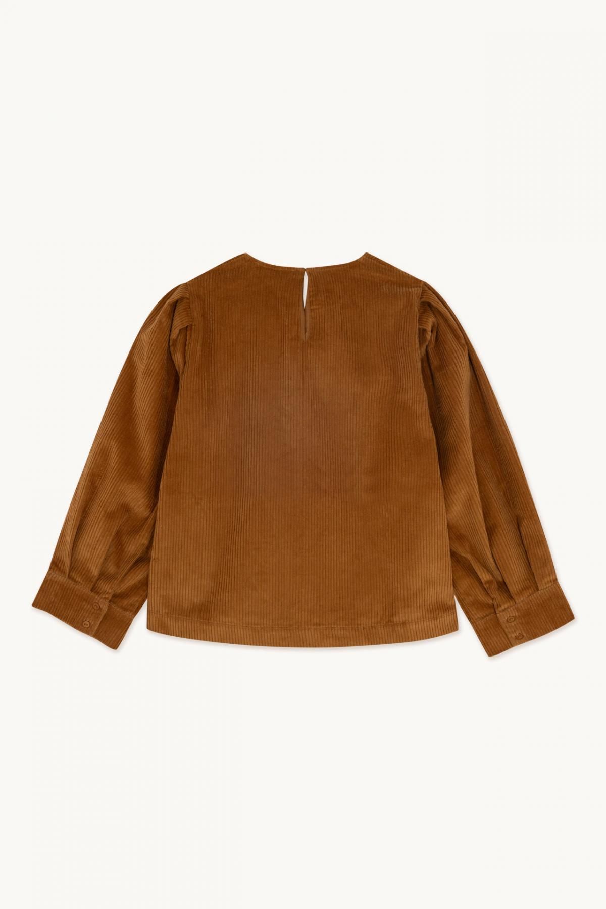 타이니코튼 코듀로이 브라운 라운드넥 블라우스 AW23-601-M06 BROWN - 상세 이미지 2