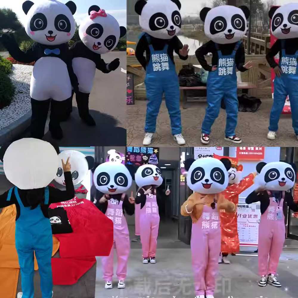 판다 인형탈 동물 분장 공연 무대의상 코스튬 퍼슈트 남자 이미지 6