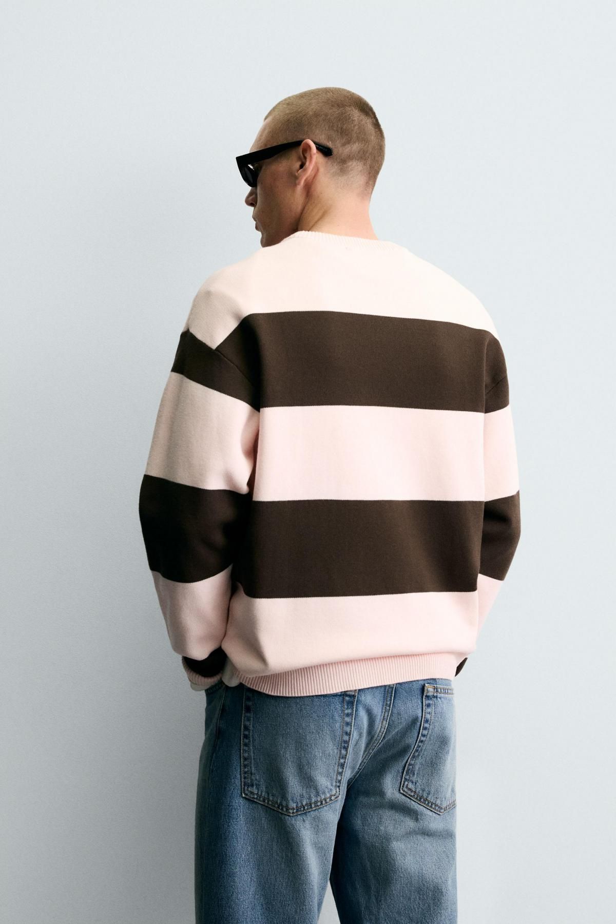 자라 스트라이프 소프트 니트 스웨터 5755/325 BROWN STRIPES - 상세 이미지 4