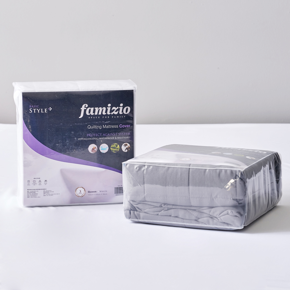 파미지오 진드기방지 누빔 방수 매트리스커버 4sizes