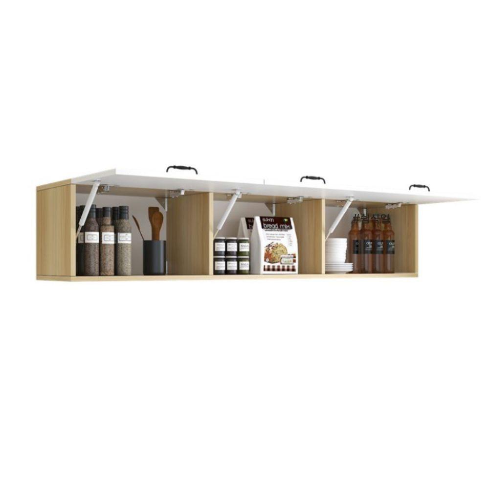 거실 냉장고위 조립식 수납장 찬장 틈새장 주방 1단 도어 벽장 단일 도어 60x30x30 (흰색) 조립식 - 상품 이미지