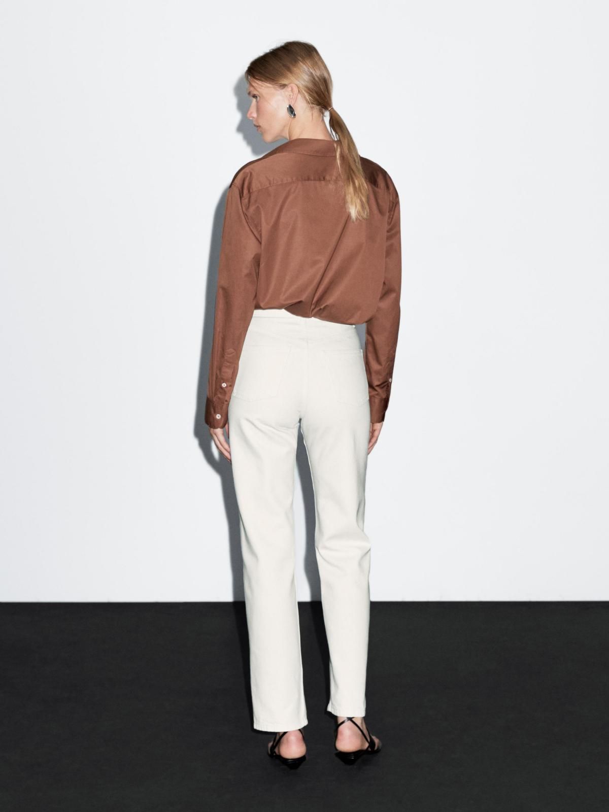 마시모두띠 코튼 혼방 스트레이트핏 화이트 진 5039/739 OFF WHITE - 상세 이미지 3
