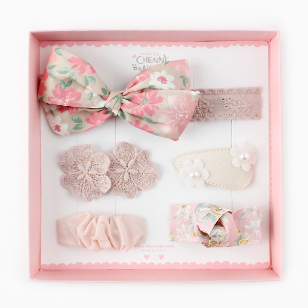 아기 유아 여아 헤어핀세트 선물세트 고퀄리티 기프트박스