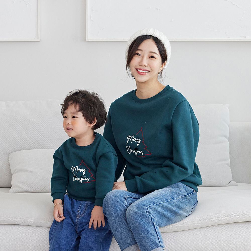 돌촬영 가족사진의상 크리스마스 몽피마피 기모 해피트리 맨투맨 이미지 6