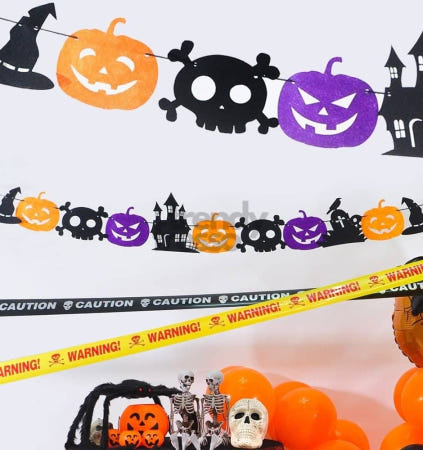 [트렌디프레소협력사]데이슬롯 할로윈 펠트 가랜드 유령집 축제 할로윈파티 파티