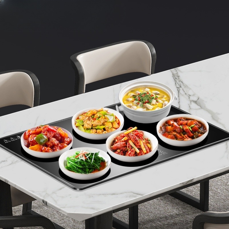 푸드워머매트 식탁 보온 매트 패드 접이식 가열 도마 테이블 음식 보온기 60x42 흰색 - 상세 이미지 3