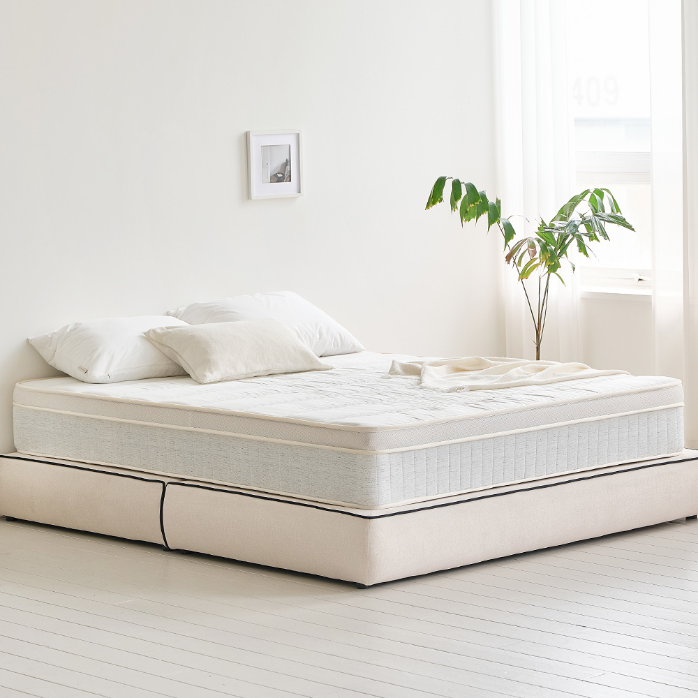 헤이즈 허리디스크 알러지케어 본넬스프링 침대 매트리스[방수커버EVENT] K(킹), 필로우탑(25cm)_네이비