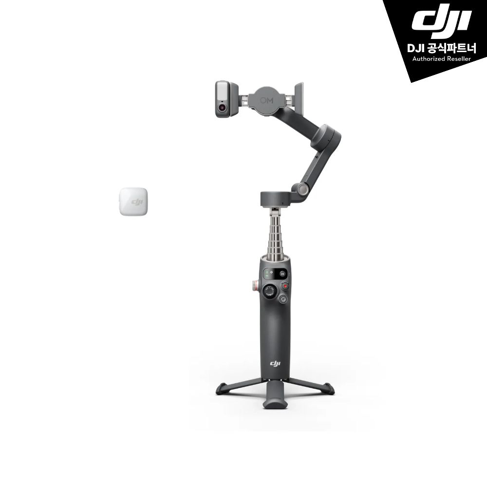 DJI 오즈모 모바일 8 Osmo Mobile 8 브이로그 콤보 (MIc MIni 아크틱 화이트) - 메인 이미지