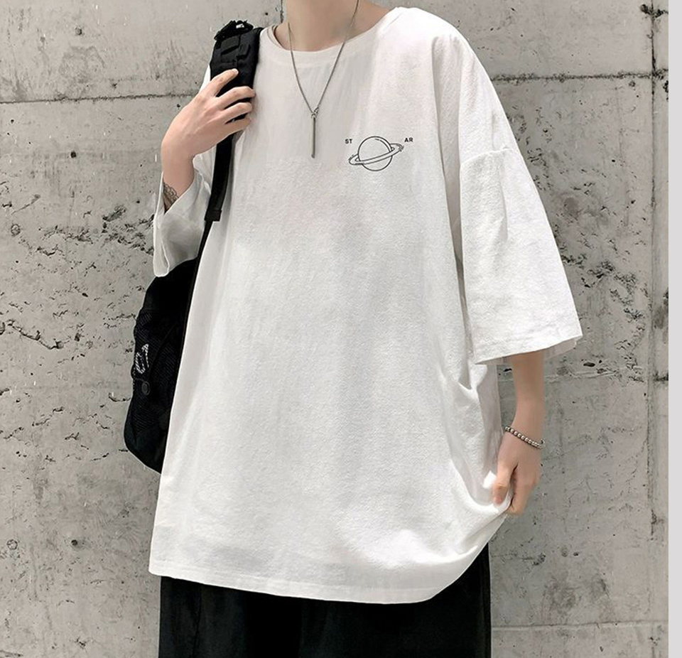 남자 반팔 티셔츠 와이드핏 그래픽 빅사이즈 3XL 5XL - 상세 이미지 3