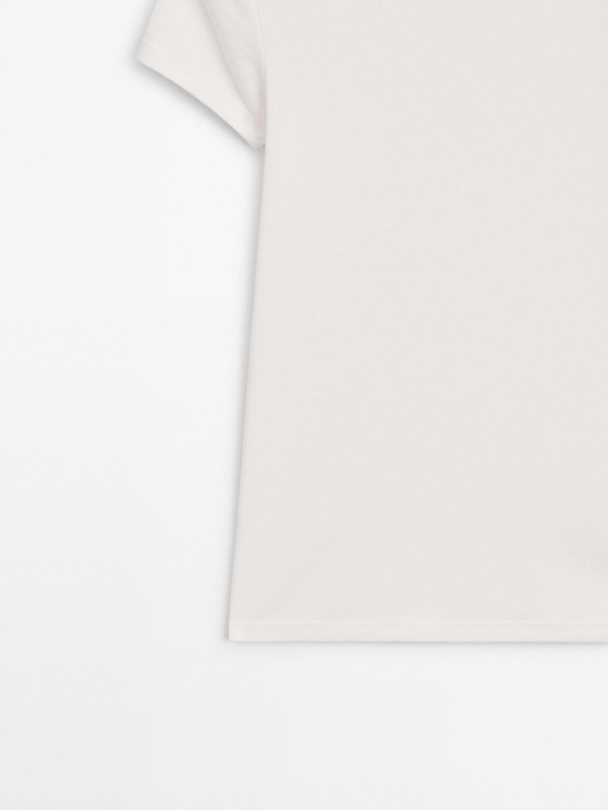 마시모두띠 라운드넥 멜란지 반팔 티셔츠 6811/943 OFF WHITE - 상세 이미지 4