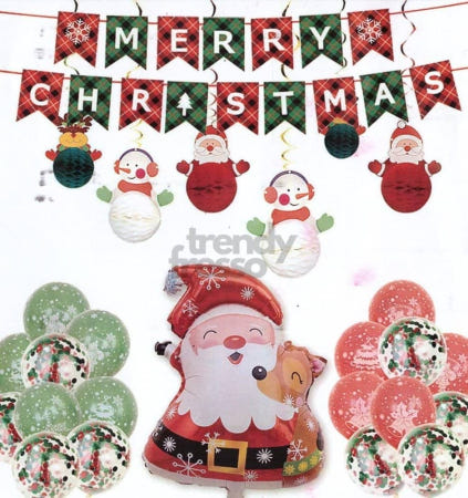 [트렌디프레소협력사]데이슬롯 크리스마스 풍선장식 해피산타 파티용품 홈파티
