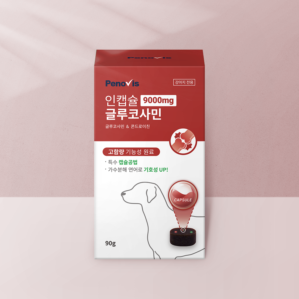강아지 관절영양제 페노비스 슬개골 관절강화 관절염 동물병원전용 인캡슐 글루코사민 - 메인 이미지