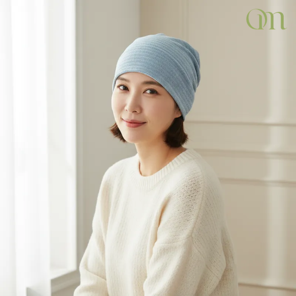 수면 비니 항암 얇은 모자 두건 면비니 레이스 이미지 8
