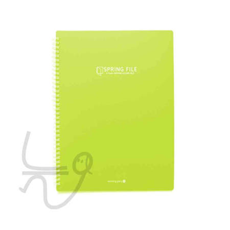 [늘WAYS협력사]늘ways 모닝글로리 K컬러 스프링 클리어화일 40P 라임 문서철 파일홀더