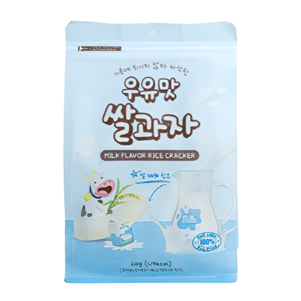 우유 밀크 쌀과자 210g 간식 클래식 과자 건강 미니 봉지 크리스피 - 메인 이미지