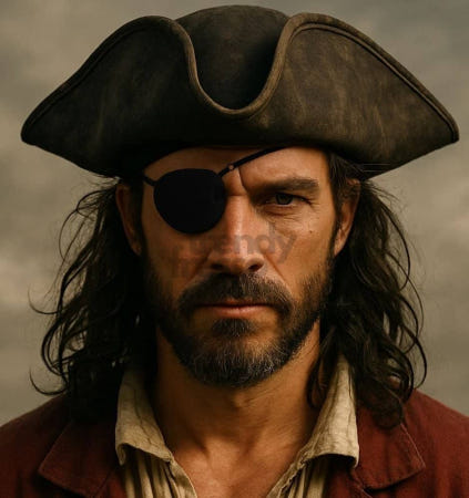 [트렌디프레소협력사]데이슬롯 해적 안대 블랙 할로윈용품 파티용품 해적분장