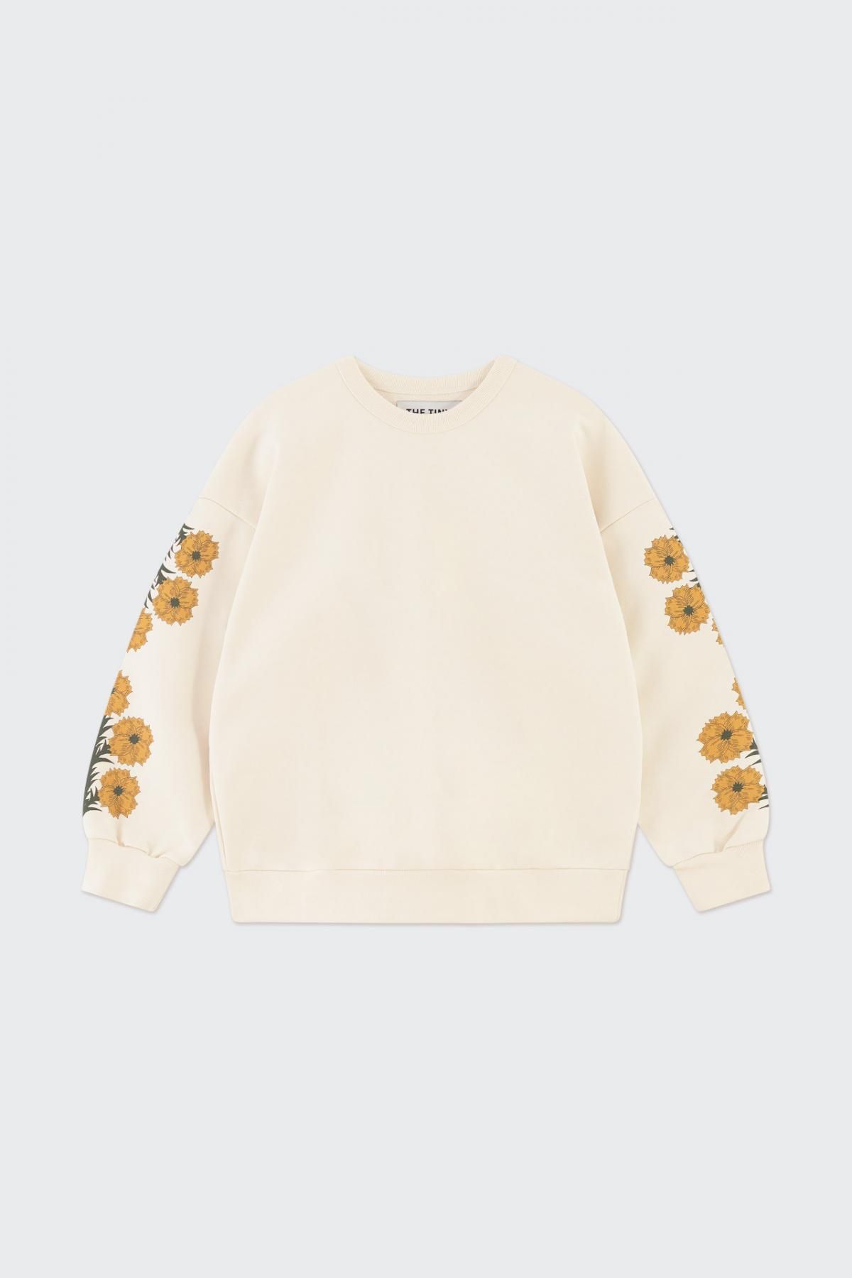 타이니코튼 플라워 자수 아이보리 맨투맨 AW24-742103 ONE COLOR - 상품 이미지