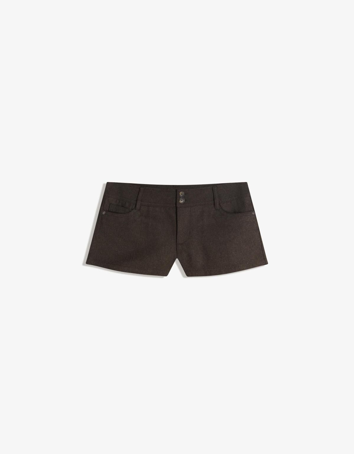 버쉬카 울혼방 숏 미니 팬츠 6096/741 BROWN - 상세 이미지 3