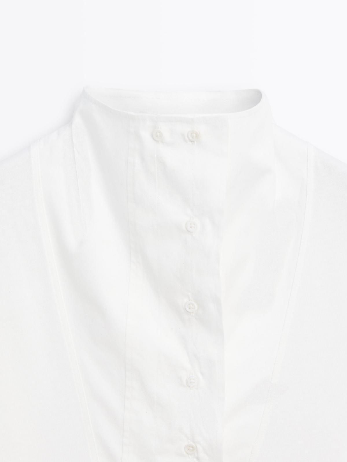 마시모두띠 코튼 퍼넬넥 버튼 반팔 티셔츠 6267/544 OFF WHITE - 상세 이미지 4