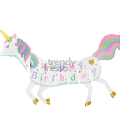 [트렌디프레소협력사]데이슬롯 유니콘 생일 가랜드 고급형 홈파티 파티장식 기념일