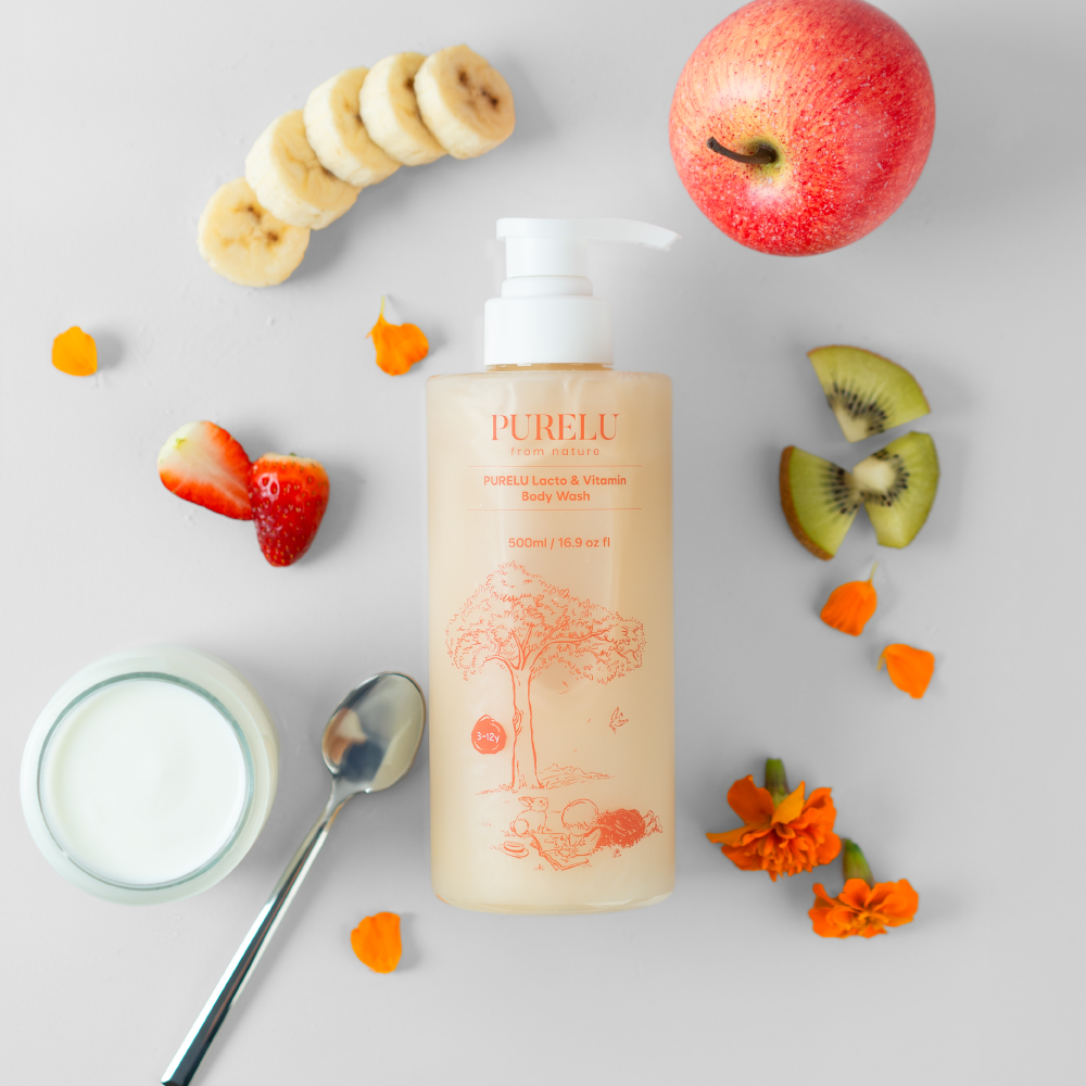 퓨어루 락토 비타민 키즈 바디워시 유기농 단백질 유아 어린이 약산성클렌저 500ml, 1개 - 상품 이미지