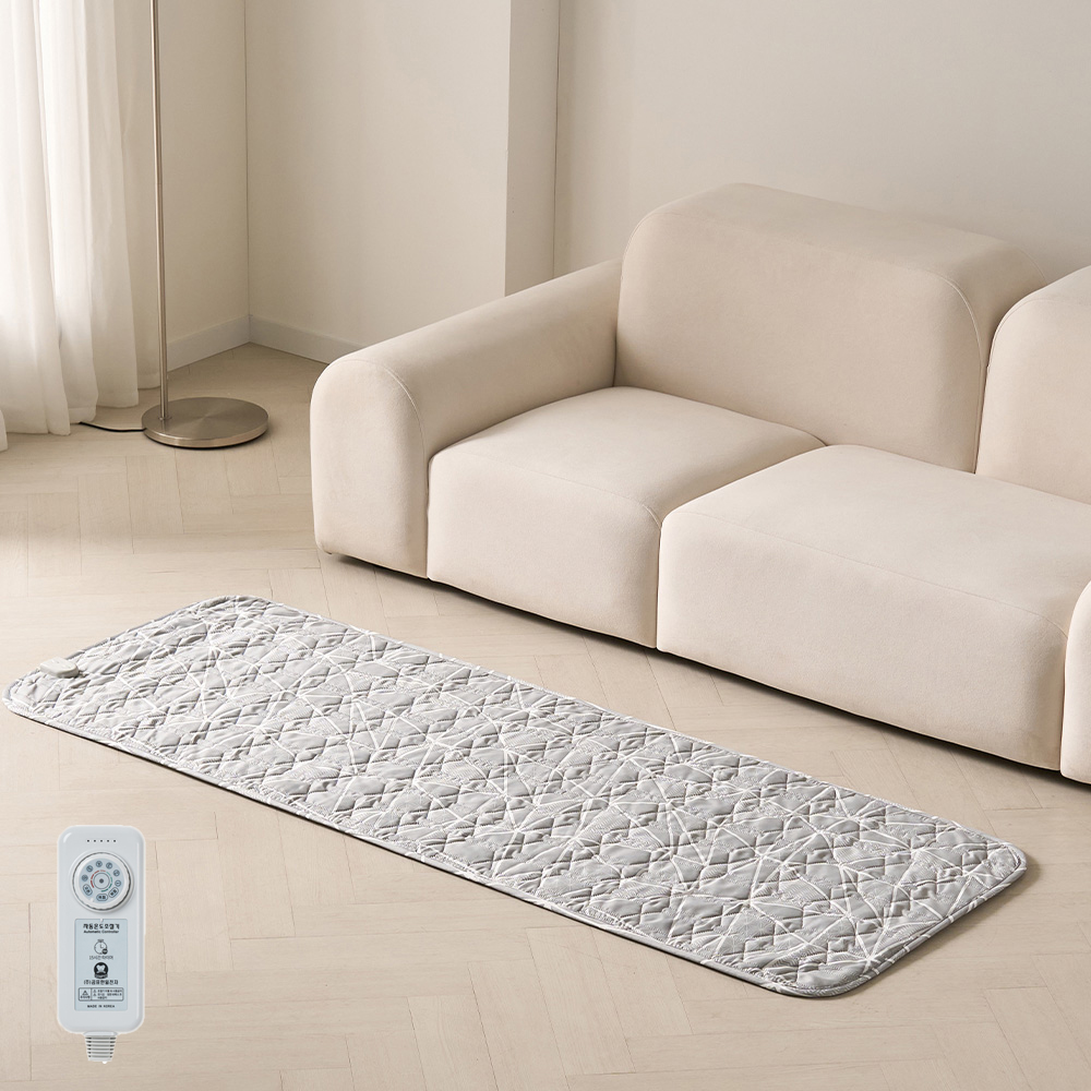 곰표한일 전기요 탄소매트 전기장판 세탁ok 1인 2인용 크로크 그레이