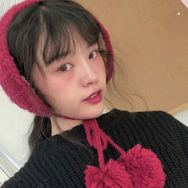 따뜻한 여성 귀도리 목도리형 여성 귀마개 데일리 겨울 패션 - 상품 이미지