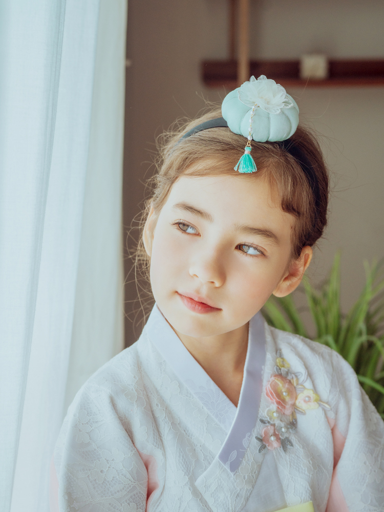 그루잠 한복 헤어밴드 유아머리띠 - 메인 이미지