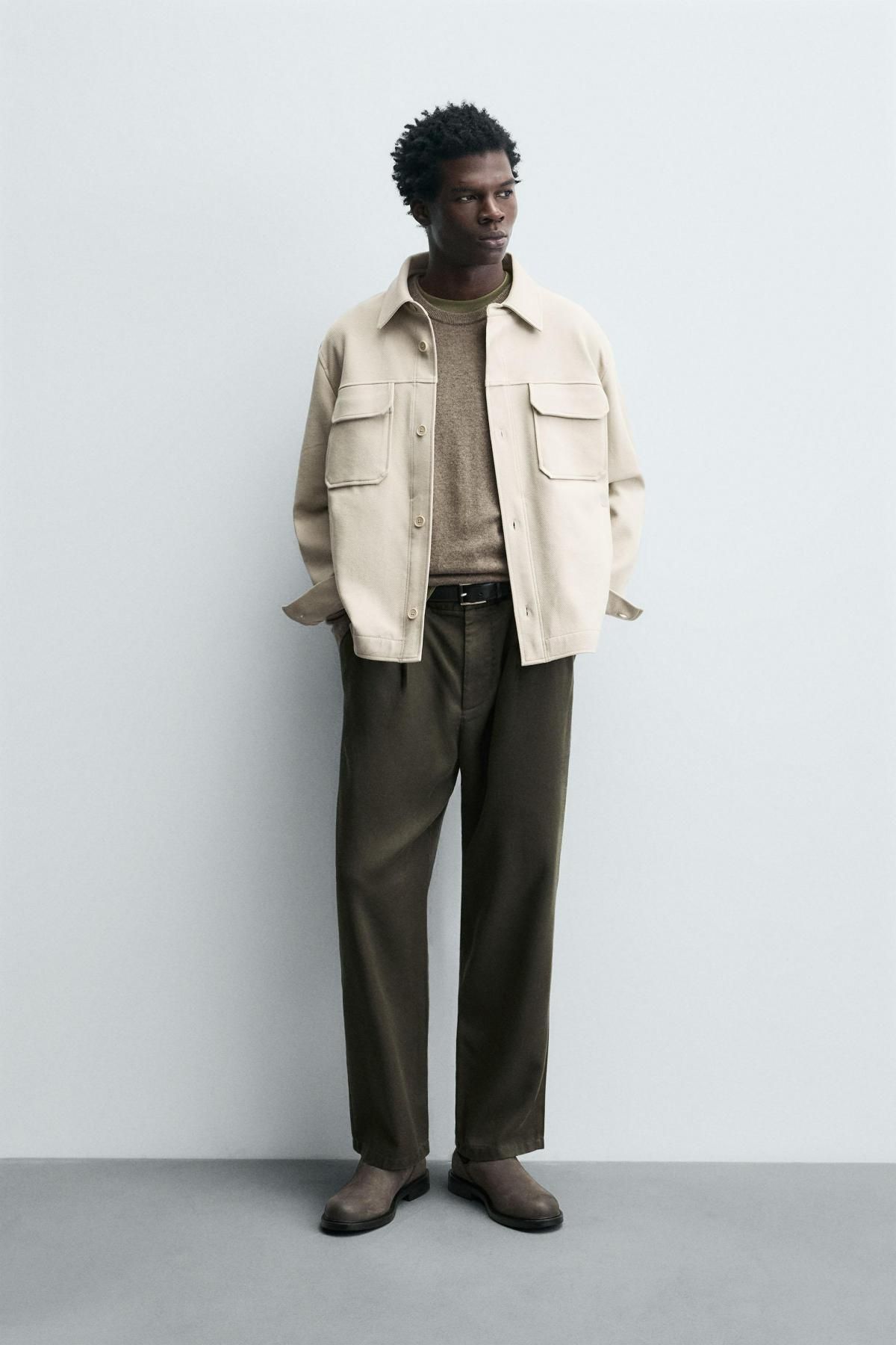자라 테크니컬 컴포트 텍스처 오버셔츠 4333/555 BEIGE - 상세 이미지 2