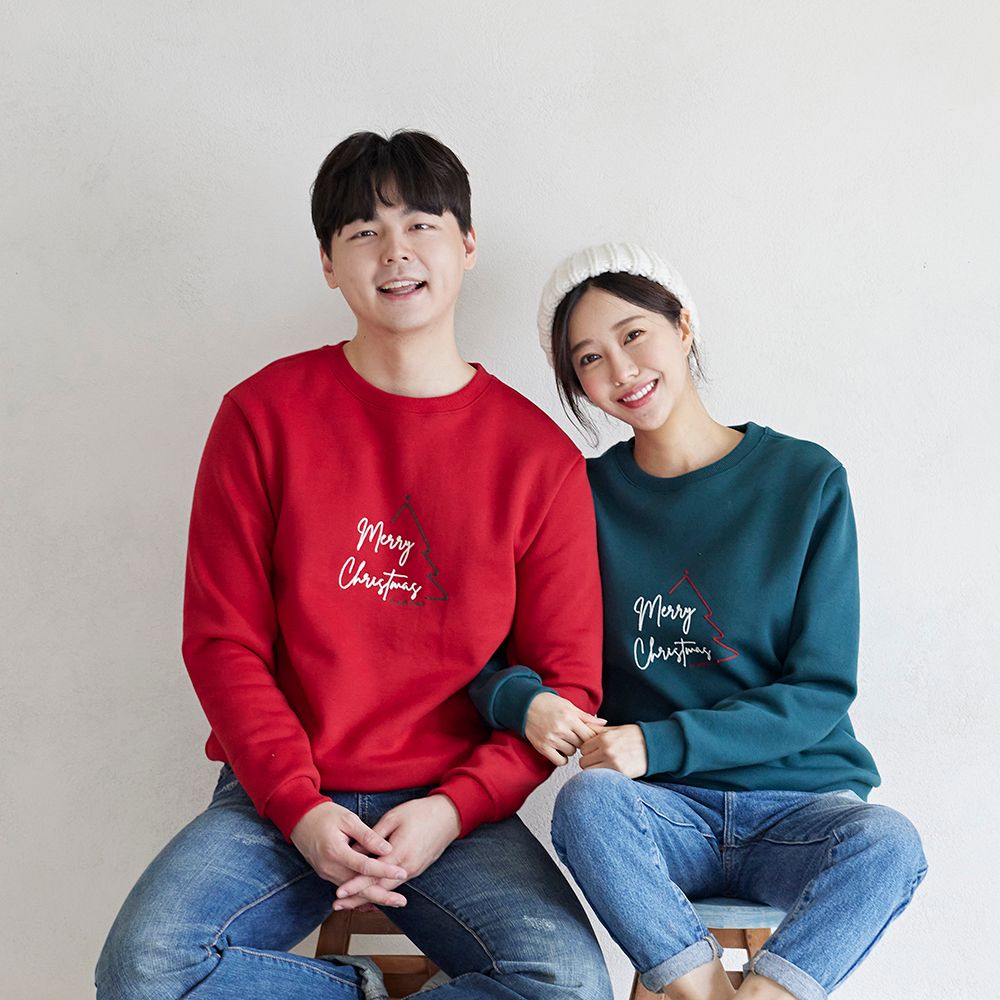 돌촬영 가족사진의상 크리스마스 몽피마피 기모 해피트리 맨투맨 이미지 8