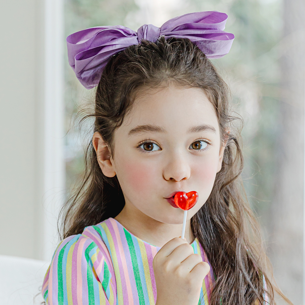 허니비비 빅사이즈 페어리본 자동 헤어핀 유아머리핀 - 상품 이미지