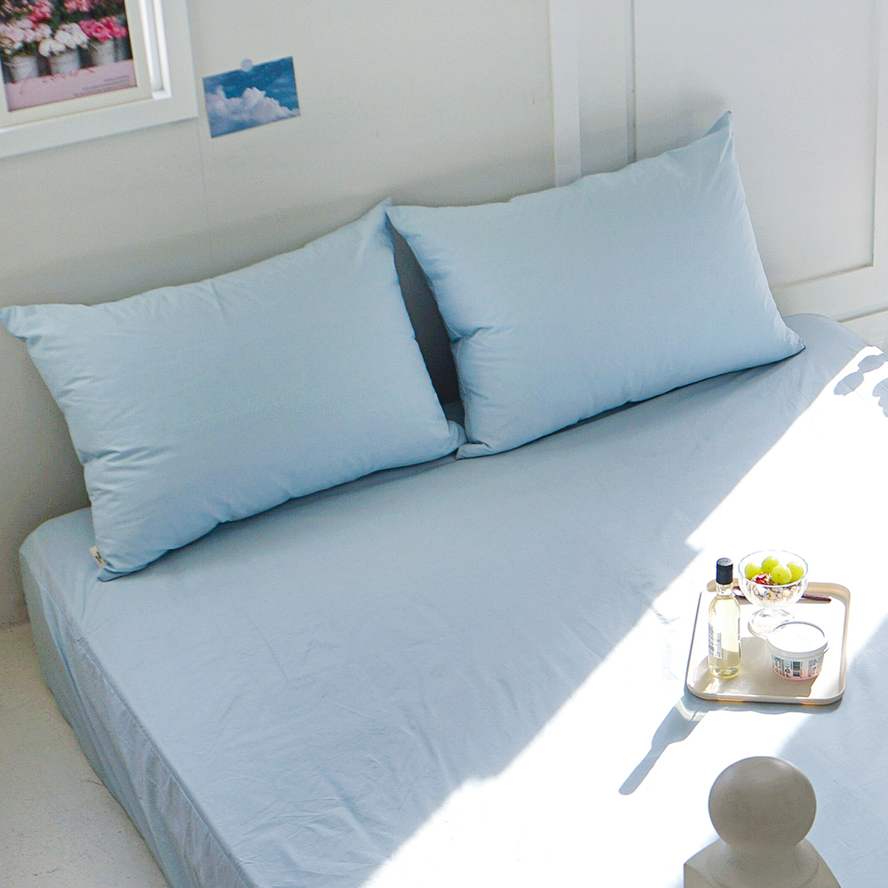 허쉬 60수 고밀도 바이오워싱 순면 매트리스 커버 헤븐즈 블루, Q(퀸)