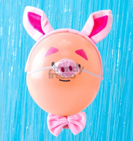 [트렌디프레소협력사]데이슬롯 밍크 돼지 머리띠 세트 4종 돼지분장 동물분장 돼지꼬리