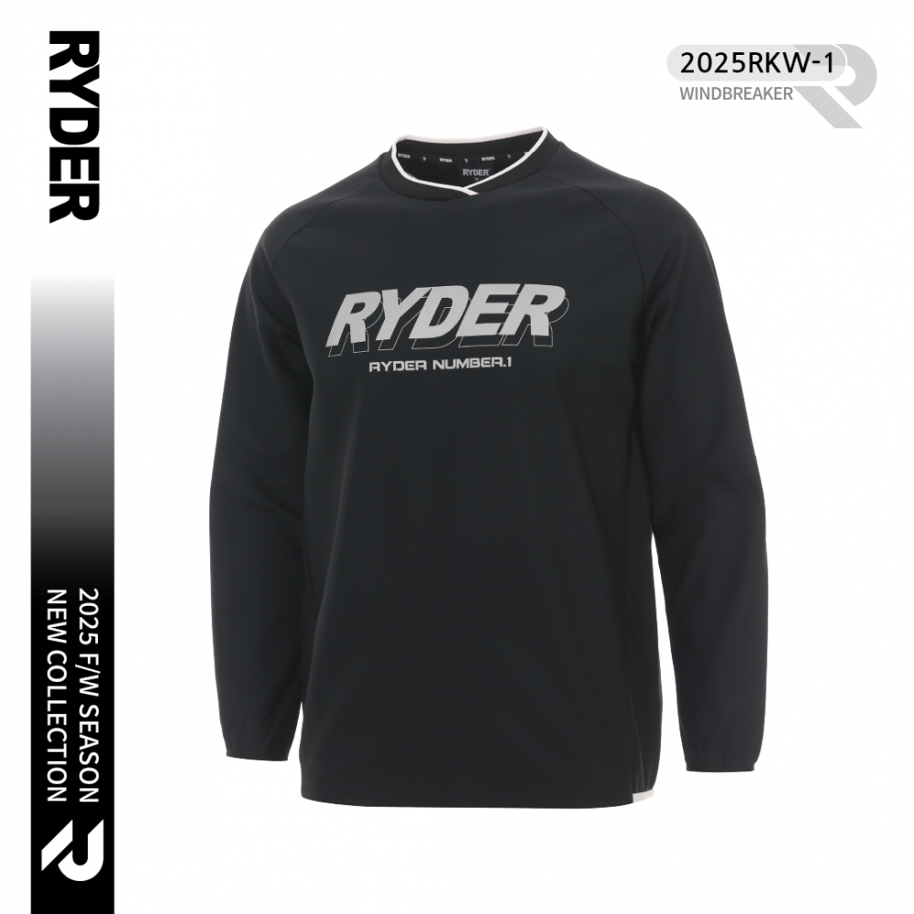 라이더 RYDER 2025RKW-1 기모 바람막이 맨투맨 배드민턴 피클볼 스포츠웨어 - 상품 이미지