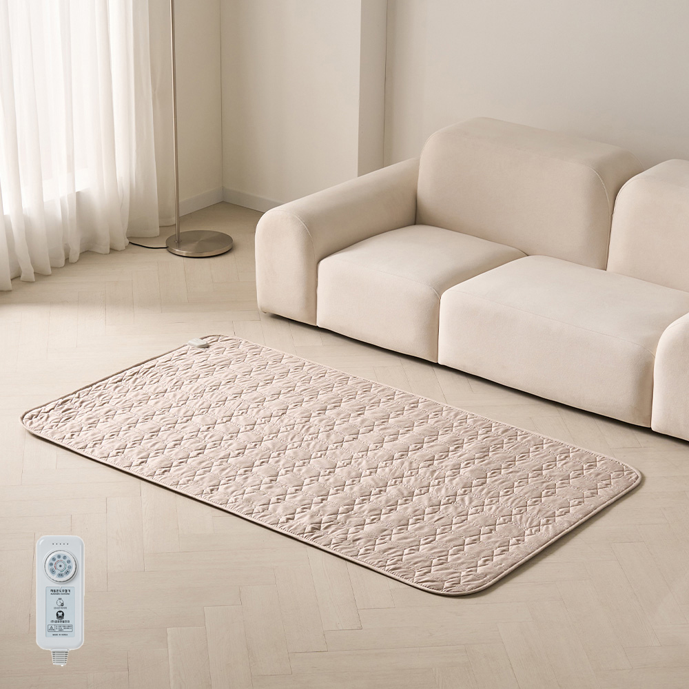 곰표한일 전기요 무자계 탄소매트 안전 온열매트 전자파안심 베이지 미니싱글