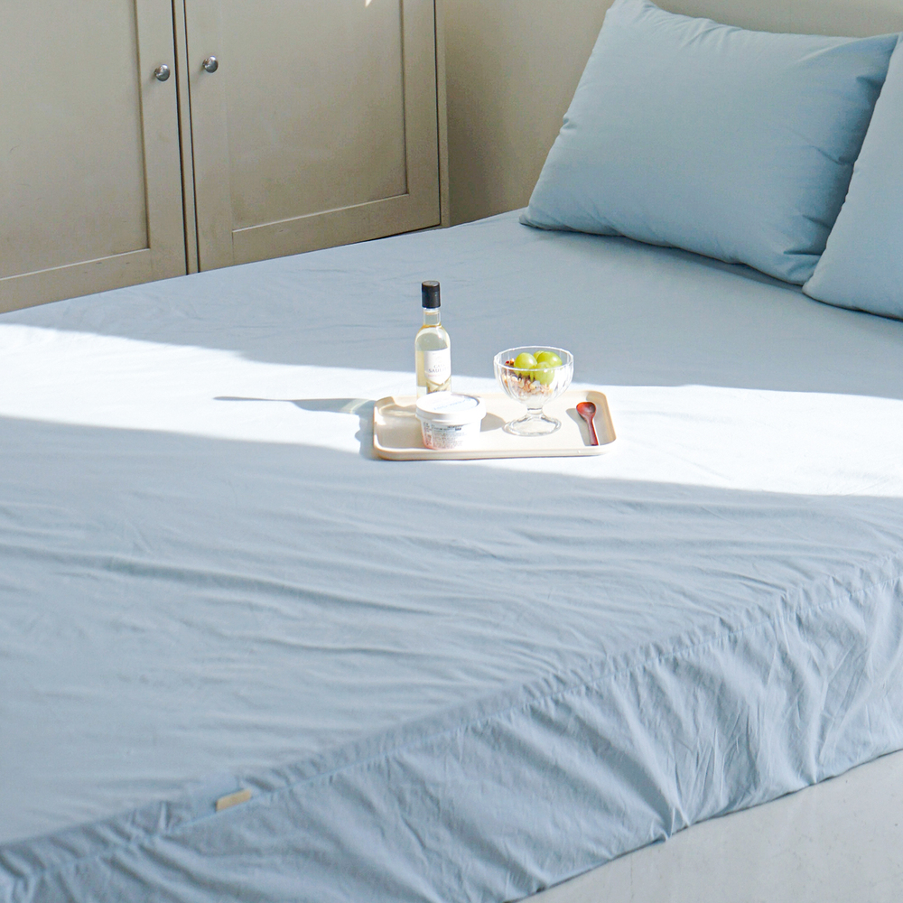 허쉬 60수 고밀도 바이오워싱 순면 매트리스 커버 헤븐즈 블루, Q(퀸)